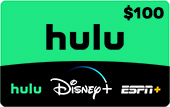 $100 Hulu gavekort - for Hulu USA