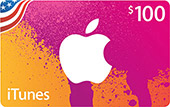 $100 AppStore & iTunes gavekort - for iTunes Store USA