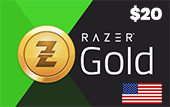 $20 Razer Gold gjafakort- fyrir Razer Gold USA