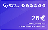 €25 Crypto Voucher gift card - for bitcoin and other cryptocurrencies