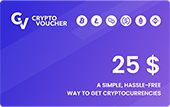 $25 Crypto Voucher gift card - for bitcoin and other cryptocurrencies