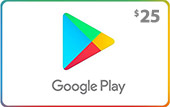 $25 Google Play gjafakort - fyrir Google Play USA