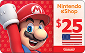 $25 Nintendo eShop gjafakort - fyrir Nintendo eShop USA
