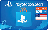 $25 PSN gjafakort- fyrir PlayStation Store USA