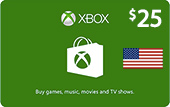 $25 Xbox gift card- for Xbox USA
