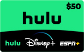 $50 Hulu gavekort - for Hulu USA