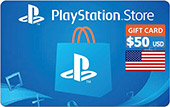 $50 PSN gjafakort- fyrir PlayStation Store USA
