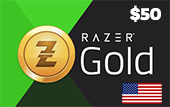 $50 Razer Gold gjafakort- fyrir Razer Gold USA