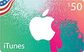 $50 AppStore & iTunes gavekort - for iTunes Store USA